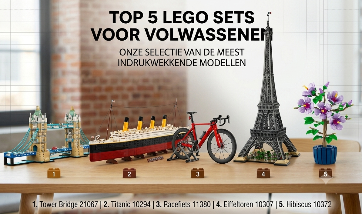 Top 5 LEGO sets voor volwassenen